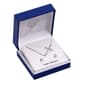 Silver-Tone CZ Cross Pendant & Earring Set - image 1