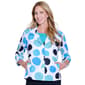 Womens Multiples 3/4 Sleeve 3 Button Large Circle Dot Jacket - image 1