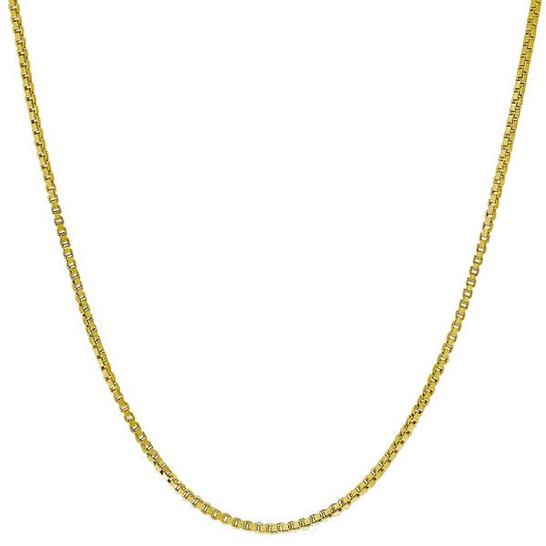 Gianni Argento 18in. Gold over Sterling Box Chain Necklace - image 