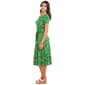 Womens Tiffany & Grey Short Sleeve Floral Dress-Kelly/Pink - image 2