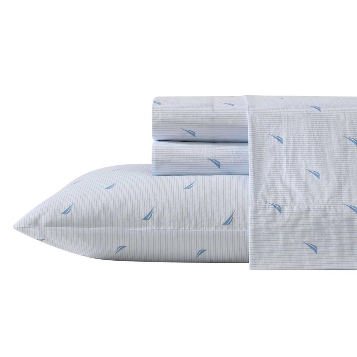 Open Video Modal for Nautica Washed Percale Cotton Sheet Set