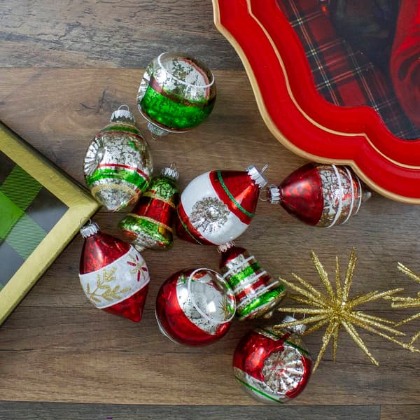 Northlight Seasonal 9ct. 2-Finish Christmas Ornaments