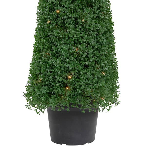 Northlight Seasonal 3ft. Pre-Lit Artificial Boxwood Topiary Tree