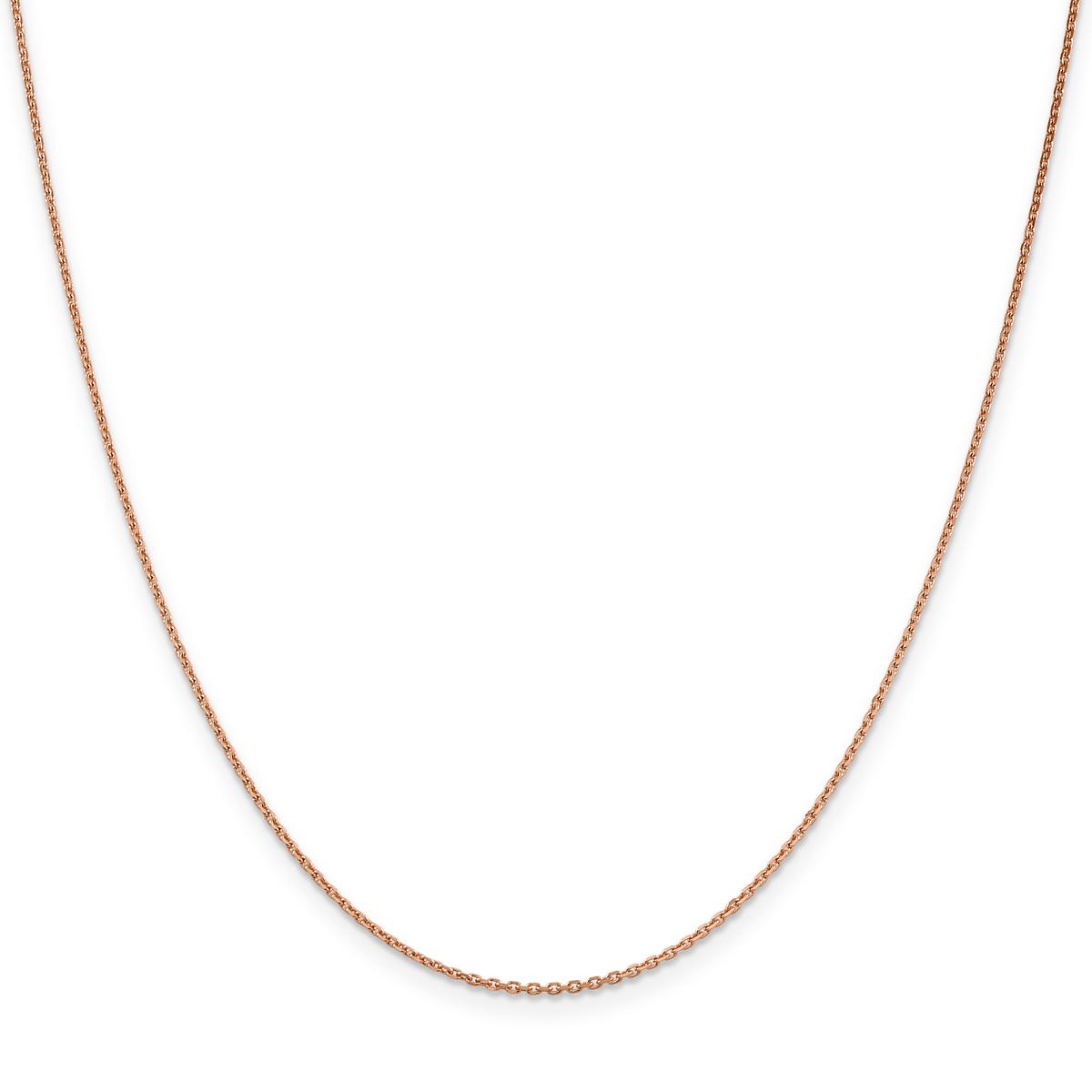 Gold Classics™ 1.4mm. Rose Gold Diamond Cut Cable Necklace