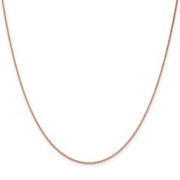 Gold Classics(tm) 1.4mm. Rose Gold Diamond Cut Cable Necklace