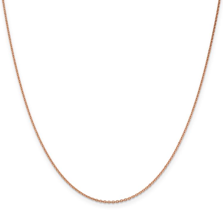 Gold Classics(tm) 1.4mm. Rose Gold Diamond Cut Cable Necklace