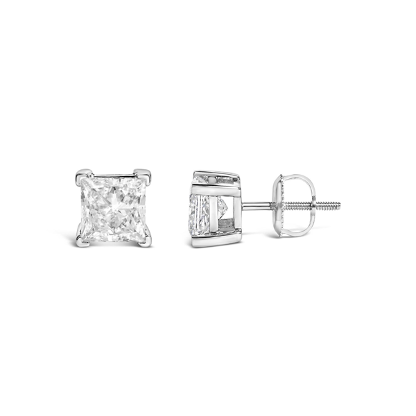 Haus of Brilliance 2ctw. Princess Lab Grown Diamond Stud Earrings