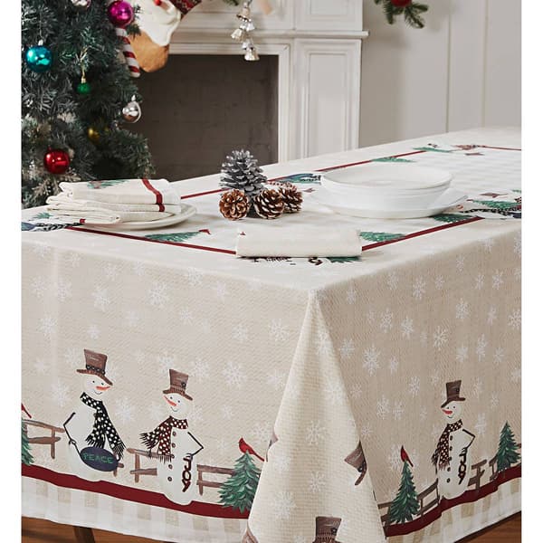 Avanti Country Snowman Holiday Tablecloth - image 