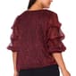 Plus Size MSK Lurex Crinkle Lantern Sleeve Blouse - image 2