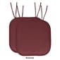 Sweet Home Collection Herringbone Memory Foam Chair Pad w/ Ties - image 7