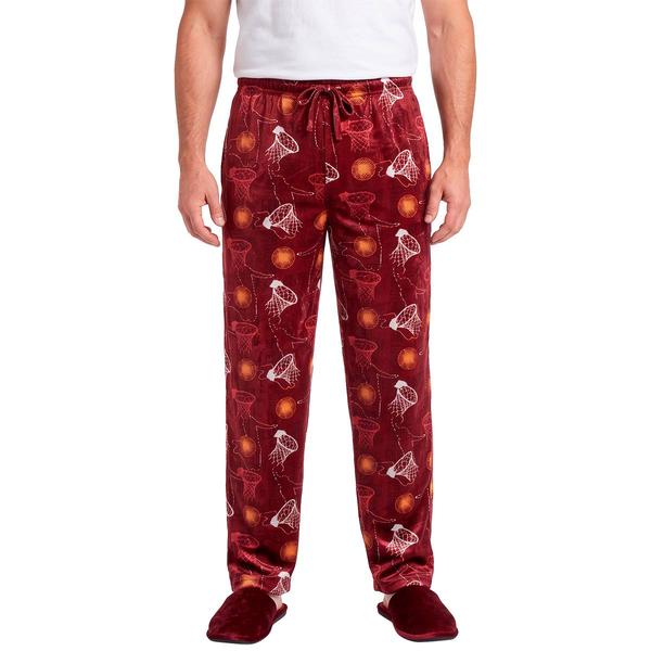 Preswick & Moore(R) Basketball Silky Fleece Pajama Pants - Burgundy - image 
