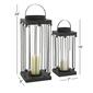 9th & Pike&#174; Black Metal Candle Holder Lanterns - Set of 2 - image 4
