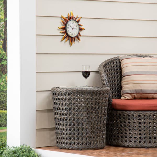 Evergreen Metal Shaped Sun Wall Clock
