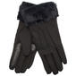 Womens Isotoner Spandex Gloves with Faux Fur Cuff - image 1