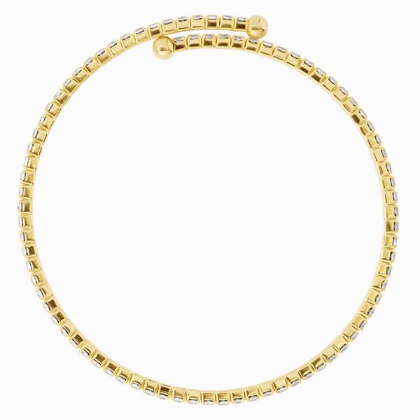 Athra 14kt. Gold over Brass & Clear Crystal Coil Bracelet