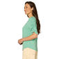 Womens Democracy Ruched Sleeve Back Keyhole Blouse - image 3
