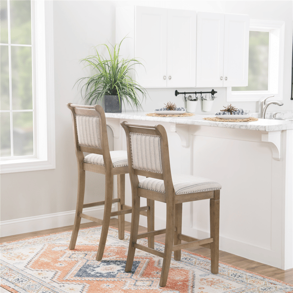Linon Home Decor Emmy Grey Bar Stool