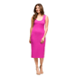 Womens 24/7 Comfort Apparel Sleeveless Slit Maternity Midi Dress - image 1