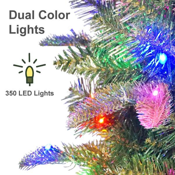 Puleo International 7.5ft. LED Yardley Spruce Christmas Tree