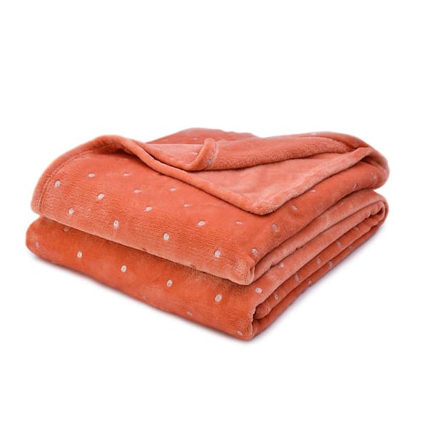 Superior Metallic Polka Dot Ultra-Plush Fleece Throw - image 