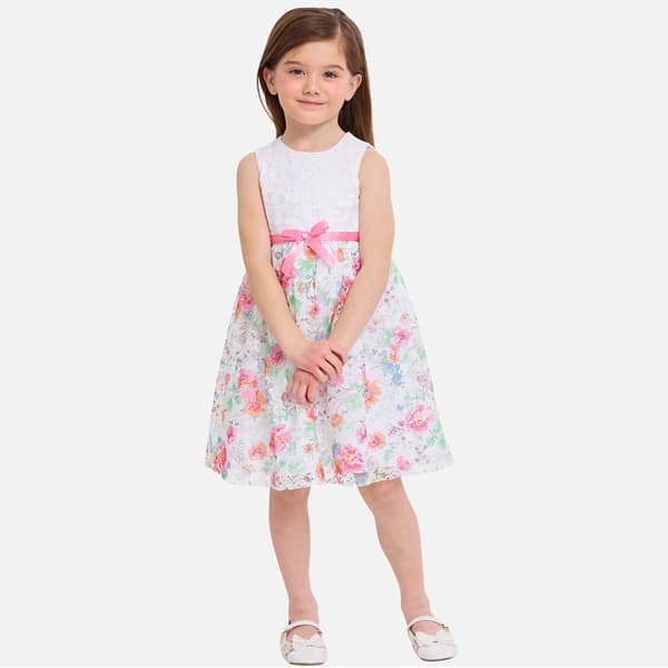 Girls &#40;4-6x&#41; Bonnie Jean Lace Dress with Textured Knit Coat Set