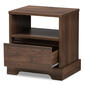 Baxton Studio Burnwood 1 Drawer Nightstand - image 4