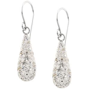 Pave Crystal & Sterling Silver Teardrop Earrings - Boscov's