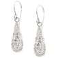 Pave Crystal & Sterling Silver Teardrop Earrings - image 1