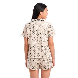 Juniors Derek Heart Short Sleeve Bewitching Damask Pajama Set