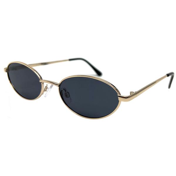Womens Fantas Eyes Headliner Slim Metal Sunglasses