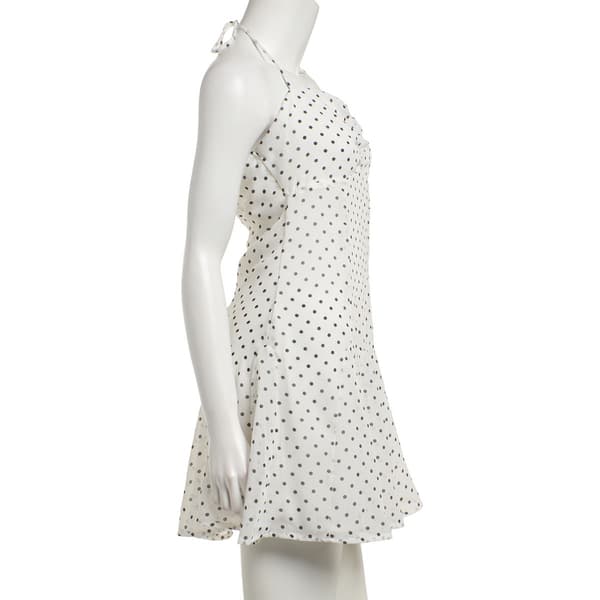 Juniors Madden Girl Pin Dot Chiffon Godet Halter Dress