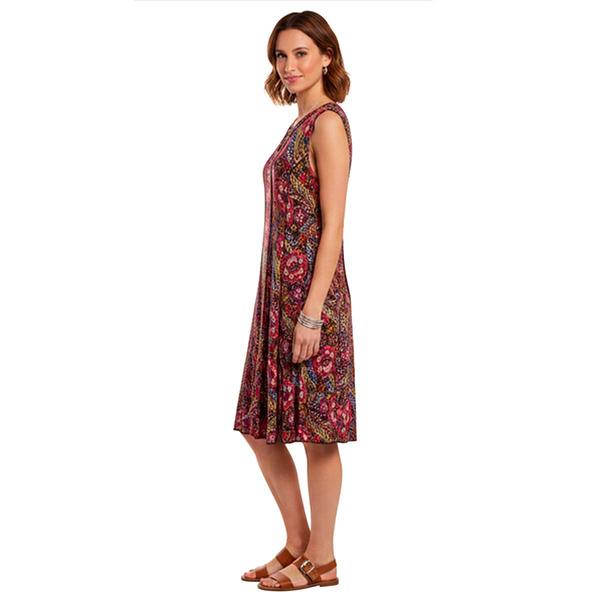 Womens Sami & Jo Sleeveless Floral Criss Cross Neck Shift Dress