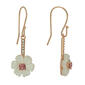 Candela Rose Gold Mother of Pearl Flower Drop Earrings - image 1