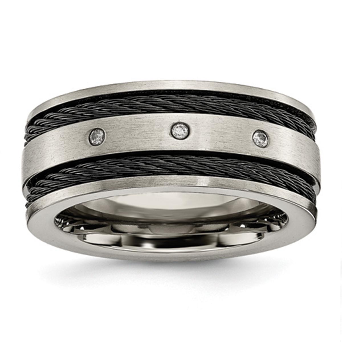Mens Endless Affection™ 10mm Titanium Black IP Plated Band