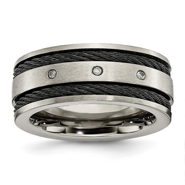 Mens Endless Affection&#40;tm&#41; 10mm Titanium Black IP Plated Band - image 