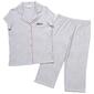 Womens Laura Ashley&#40;R&#41; Poly Rib Mom Embroidered Pajamas Set - image 1