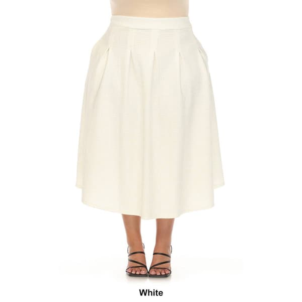 Womens White Mark Flared Tweed A-Line Skirt