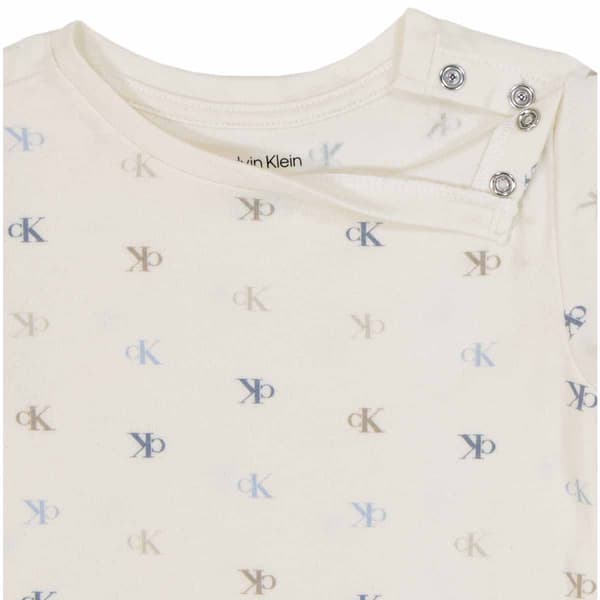 Baby Girl &#40;NB-9M&#41; Calvin Klein Long Sleeve Bodysuit & Overall Set