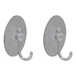 Northlight Seasonal Clear Suction Cups with Hooks - Pack of 2