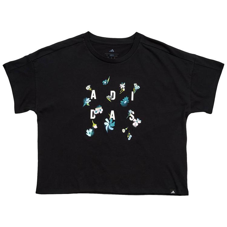 Girls (7-16) adidas® Short Sleeve Floral Loose Fit Tee