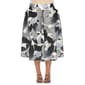 Womens White Mark Leaf Print Vintage Flared Midi Skirt - image 1