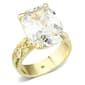 Ashley Cooper(tm) Gold-Tone Ring w/ Rectangular Cut Stone and Pave - image 1