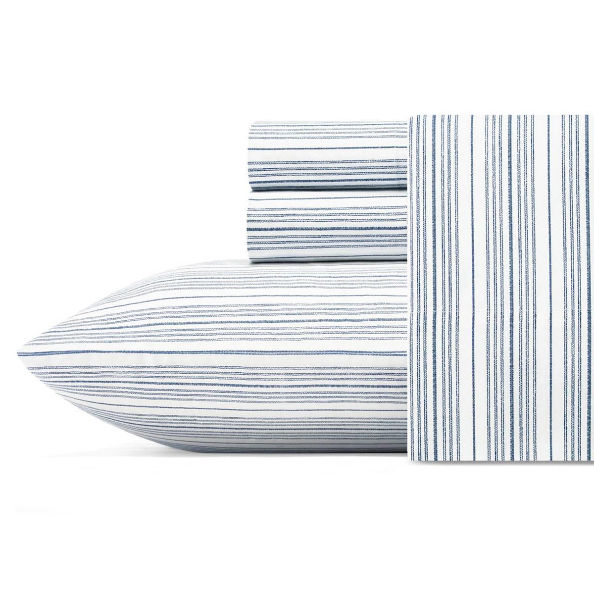 Open Video Modal for Nautica Beaux Stripe Cotton Percale Sheet Set