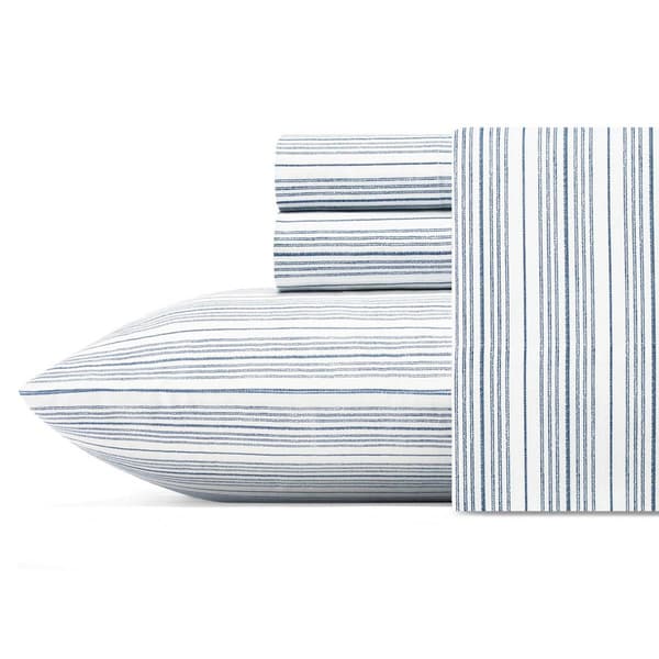Nautica Beaux Stripe Cotton Percale Sheet Set - image 