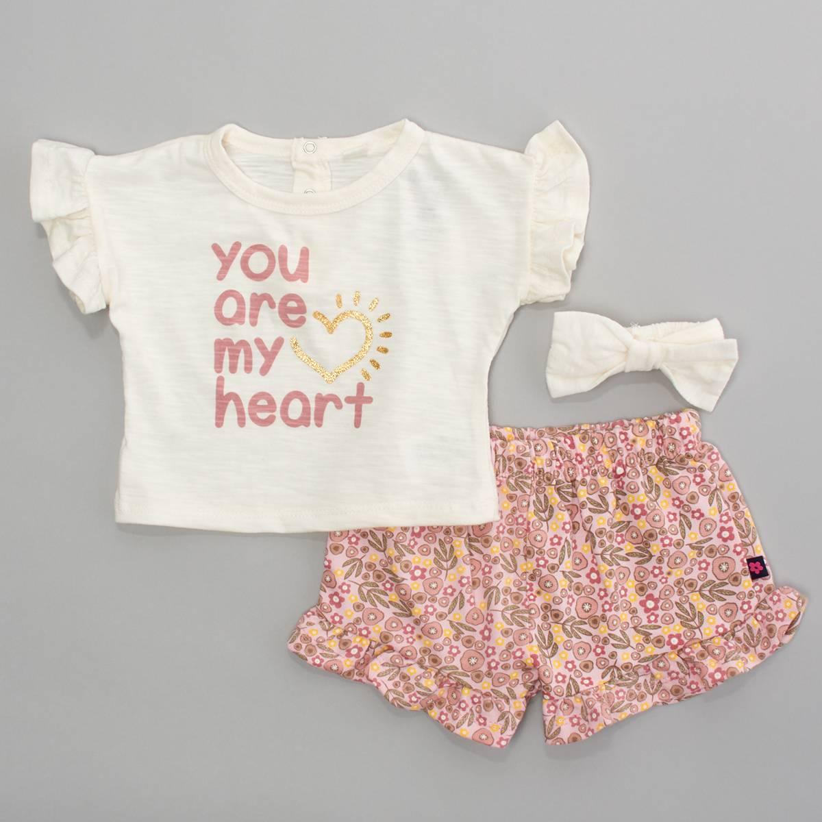 Baby Girl (12-24M) Limited Too™ You Are My Heart Top & Shorts Set
