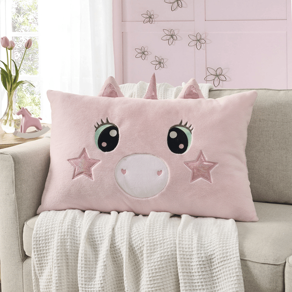 Olivia & Finn Pink Unicorn Kids Decorative Body Pillow - image 