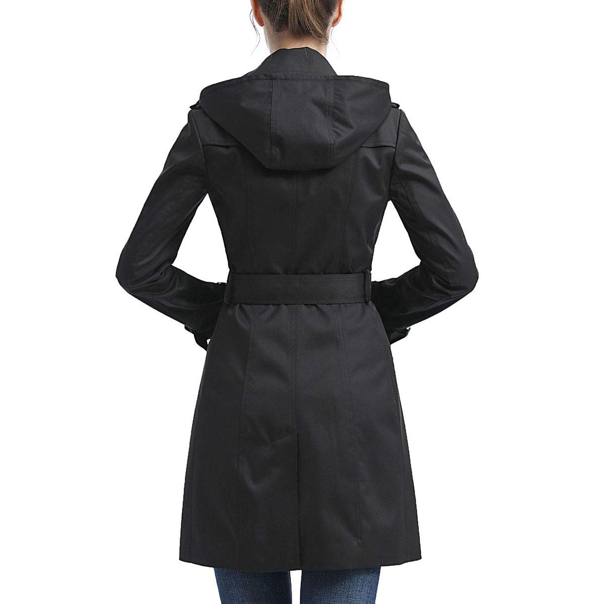 Womens BGSD Waterproof Classic Hooded Trench Coat