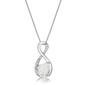 Gemminded Sterling Silver 6mm Heart Created Opal Pendant - image 1
