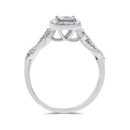 Nova Star® Lab Grown Diamond Halo Twisted Shank Bridal Set