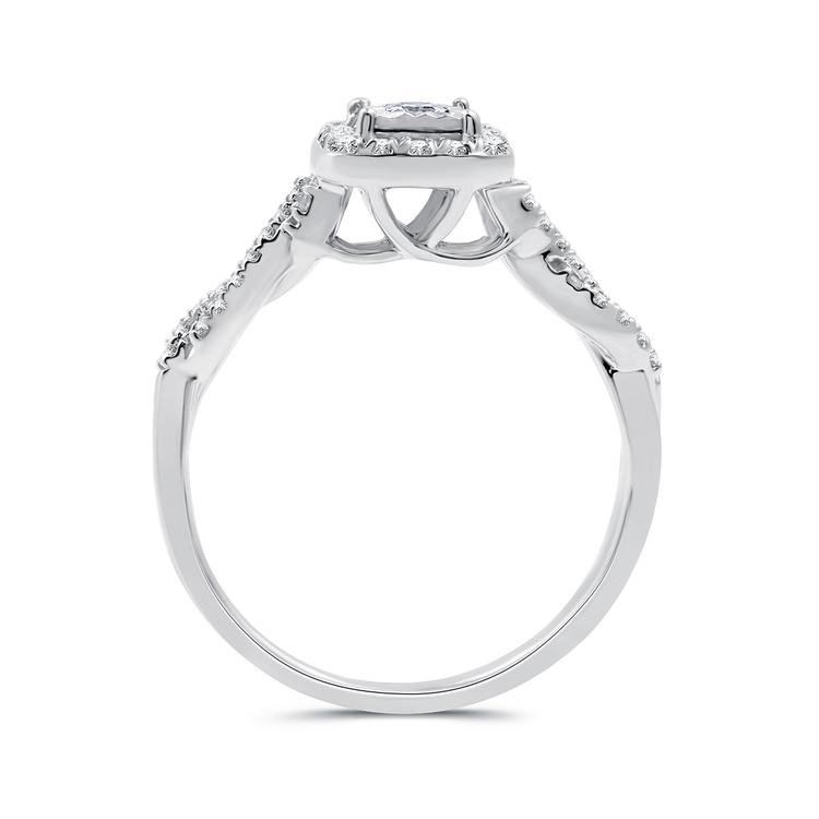 Nova Star® Lab Grown Diamond Halo Twisted Shank Bridal Set
